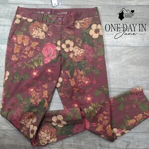 Talbots Petite The Weekender Flroal Crop Pants Size 6P